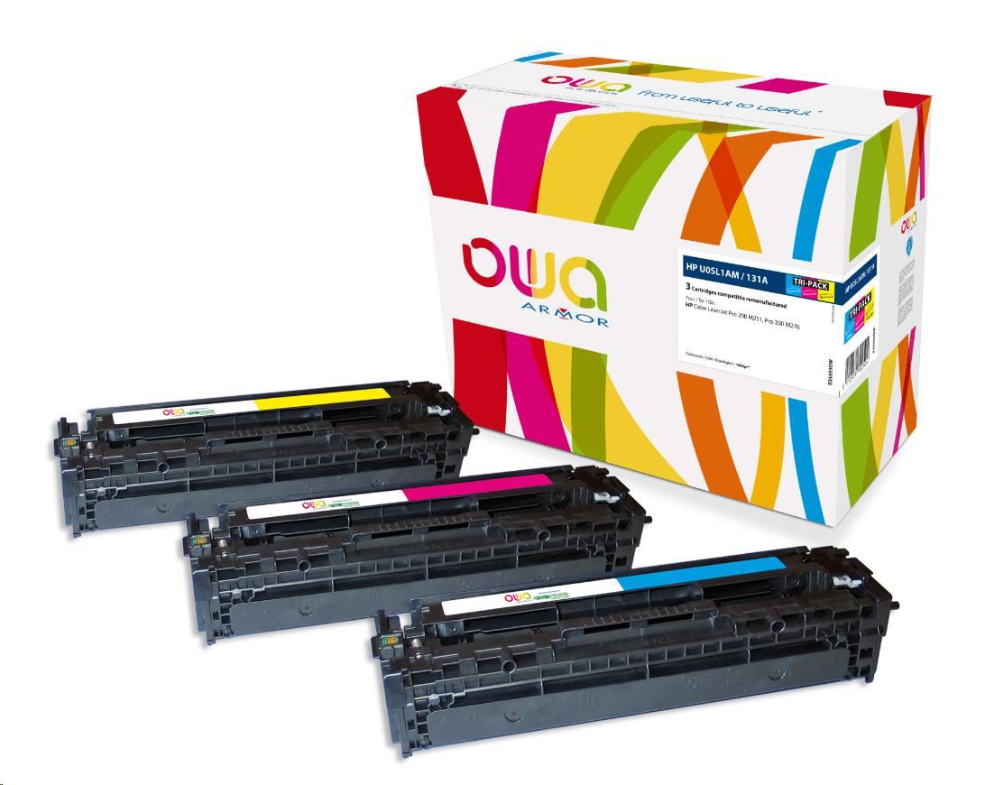OWA Armor toner pre HP Color LJ Pro200 M251,  M276,  3x1800 strán,  U0SL1AM,  farebný/ C+M+Y0 