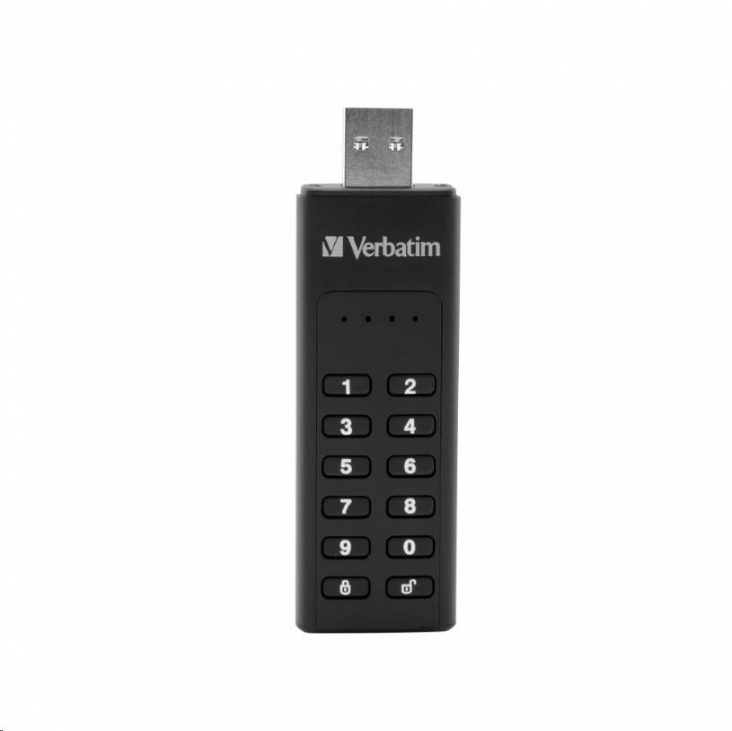 VERBATIM USB 3.0 Disk 64 GB - Zabezpečená klávesnica (R:160/ W:140 MB/ s) GDPR1 