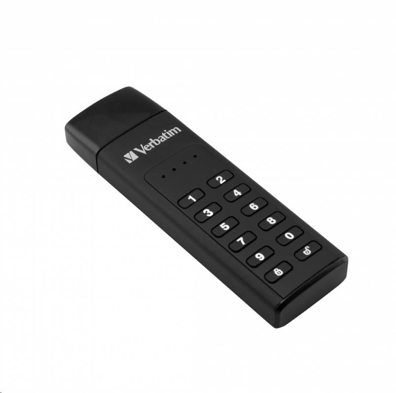 VERBATIM USB 3.0 Disk 128 GB - Zabezpečená klávesnica (R:160/ W:150 MB/ s) GDPR0 