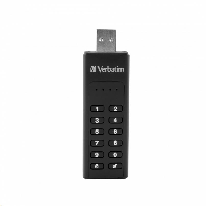 VERBATIM USB 3.0 Disk 128 GB - Zabezpečená klávesnica (R:160/ W:150 MB/ s) GDPR4 