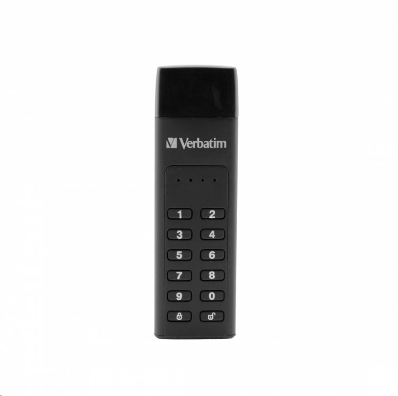 VERBATIM USB C 3.1 disk 64 GB - Zabezpečená klávesnica (R:160/ W:140 MB/ s) GDPR2 