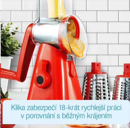 Nutri Slicer - látkuje,  strouhá,  krájí na jemno0 