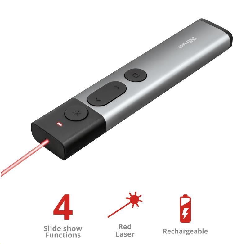 TRUST Prezentér Kazun Aluminium Wireless Presenter4 