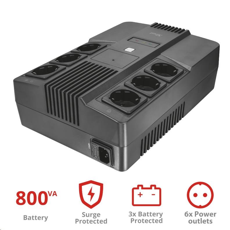 UPS TRUST Maxxon 800VA so 6 štandardnými zásuvkami1 