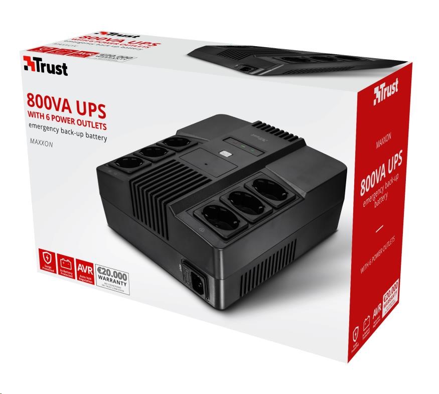 UPS TRUST Maxxon 800VA so 6 štandardnými zásuvkami4 