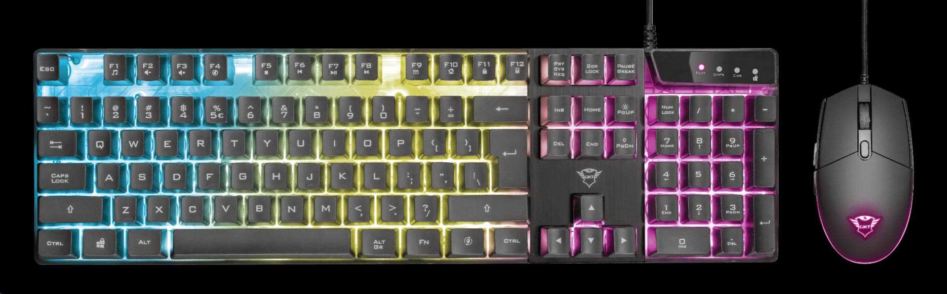 BAZAR - TRUST set klávesnice + myš GXT 838 Azor Gaming Combo CZ/SK - poškozený obal0 