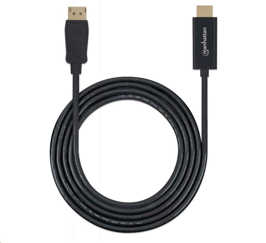 MANHATTAN Kábel DisplayPort na HDMI 1080p,  1.8 m,  čierna4 