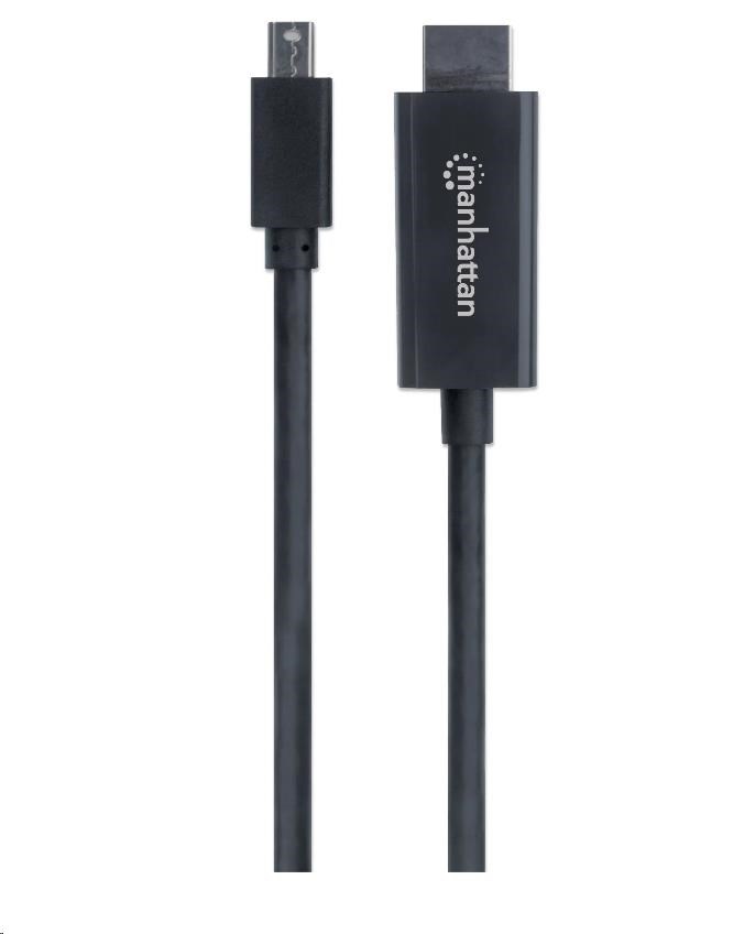 Kábel MANHATTAN Mini DisplayPort na HDMI (4K@60Hz),  1.8 m,  čierna0 