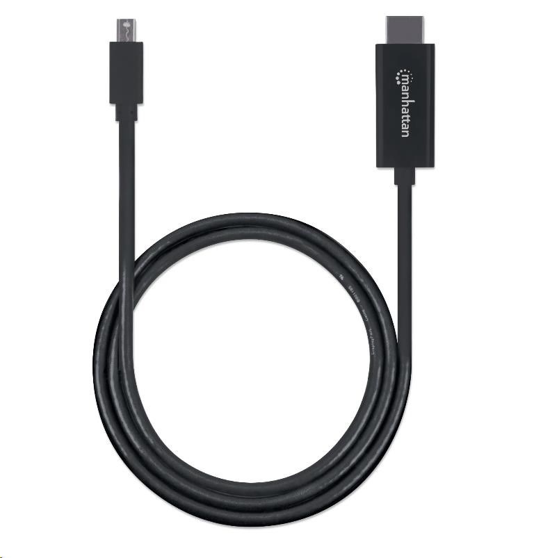 Kábel MANHATTAN Mini DisplayPort na HDMI (4K@60Hz),  1.8 m,  čierna1 