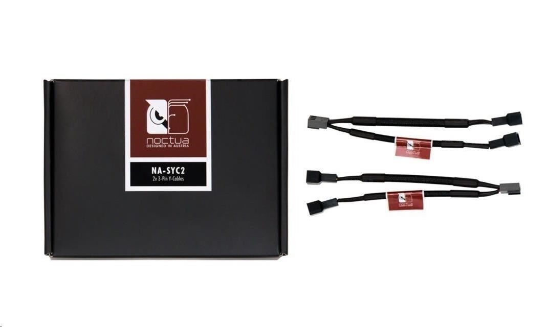 NOCTUA Rozdrojka NA-SYC2,  2x,  3-pin ventilátor,  černá0 