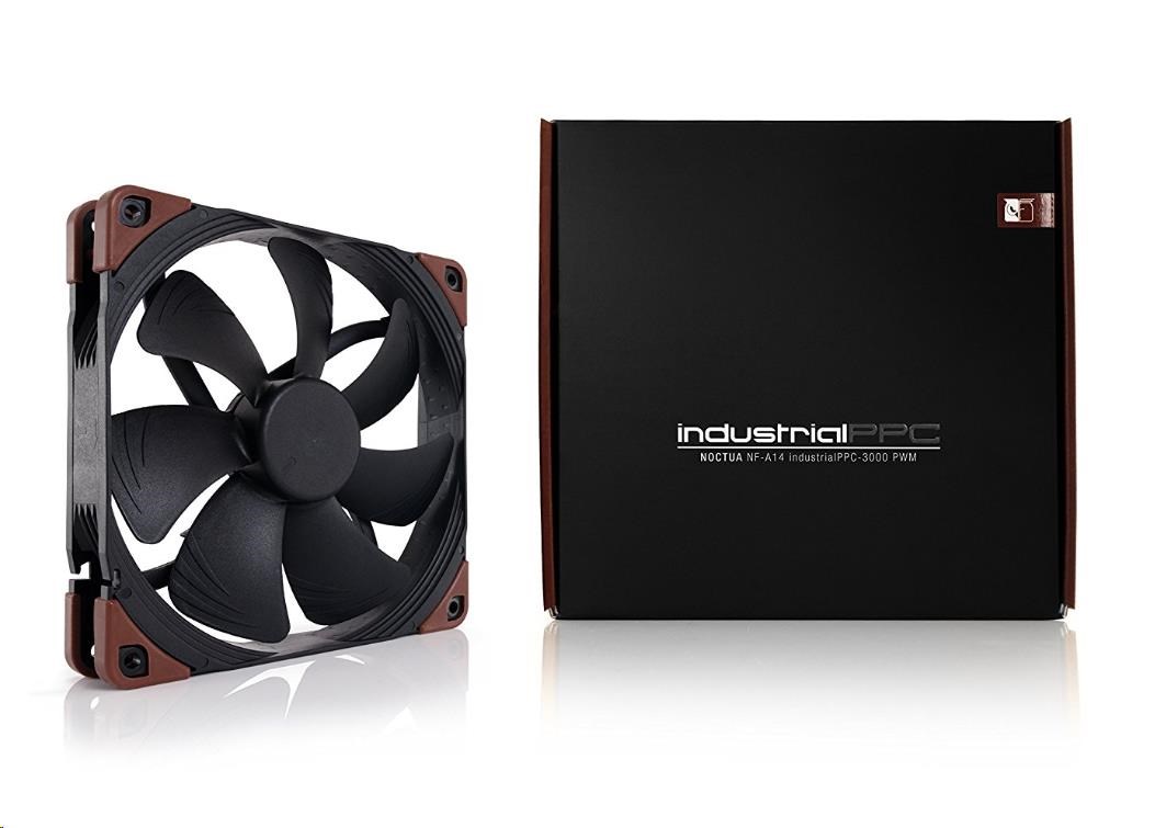 NOCTUA Ventilátor NF-A14 iPPC-3000 PWM,  140mm,  černá/ hnědá2 