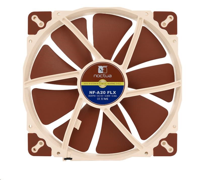 NOCTUA Ventilátor NF-A20-FLX,  200mm,  hnědá2 