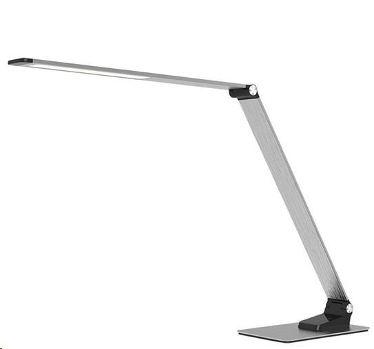 Solight LED stolní lampička stmívatelná,  11W,  změna chromatičnosti,  broušený hliník,  stříbrná0 