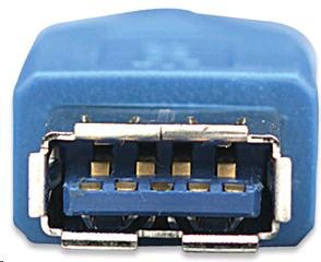 MANHATTAN USB kábel 3.0 A-A predĺženie 3 m,  modré0 