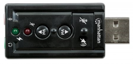 MANHATTAN Hi-Speed USB 3D 7.1 zvukový adaptér6 