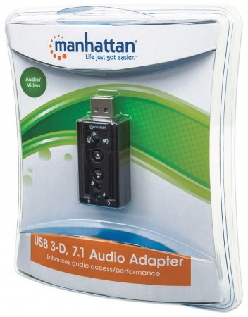 MANHATTAN Hi-Speed USB 3D 7.1 zvukový adaptér7 