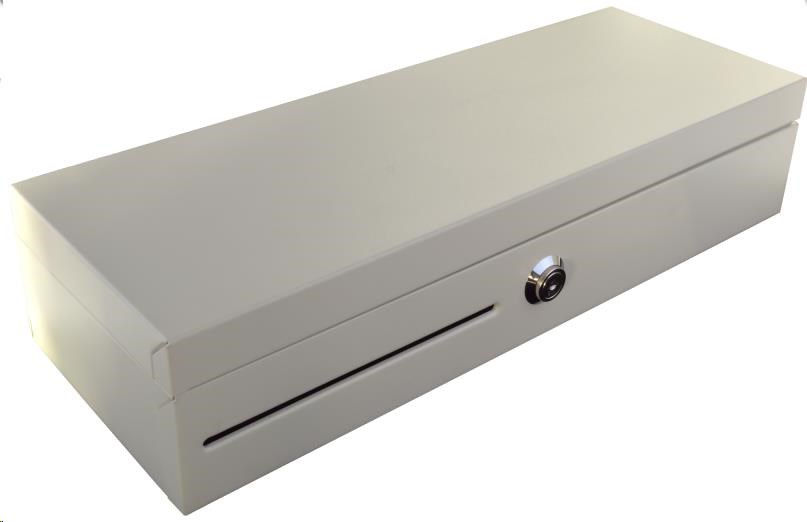 Pokladničná zásuvka Virtuos Flip-top FT-460C4 - s káblom,  s uzamykateľným krytom,  biela3 