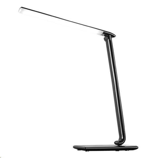 Solight LED stolní lampička stmívatelná, 12W, volba teploty světla, USB, černý lesk0 