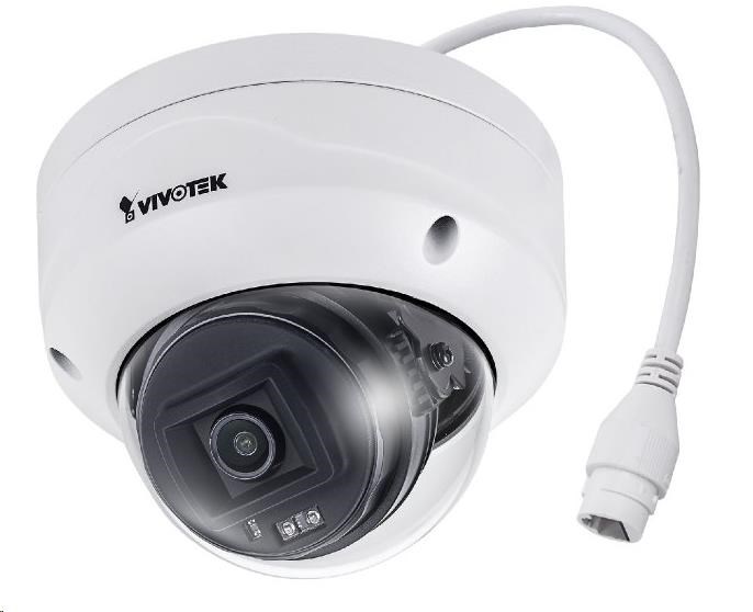 Vivotek FD9380-HF2,  5Mpix,  20sn/ s,  H.265,  zv. 2, 8 mm (103°),  PoE,  Smart IR,  WDR 120 dB,  MicroSDXC,  antivandal,  IP660 