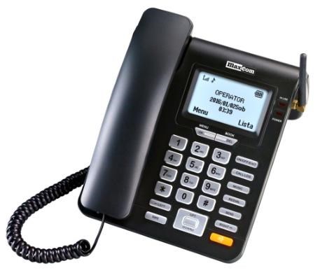 MaxCom MM28DHS,  stolný telefón GSM,  čierny0 
