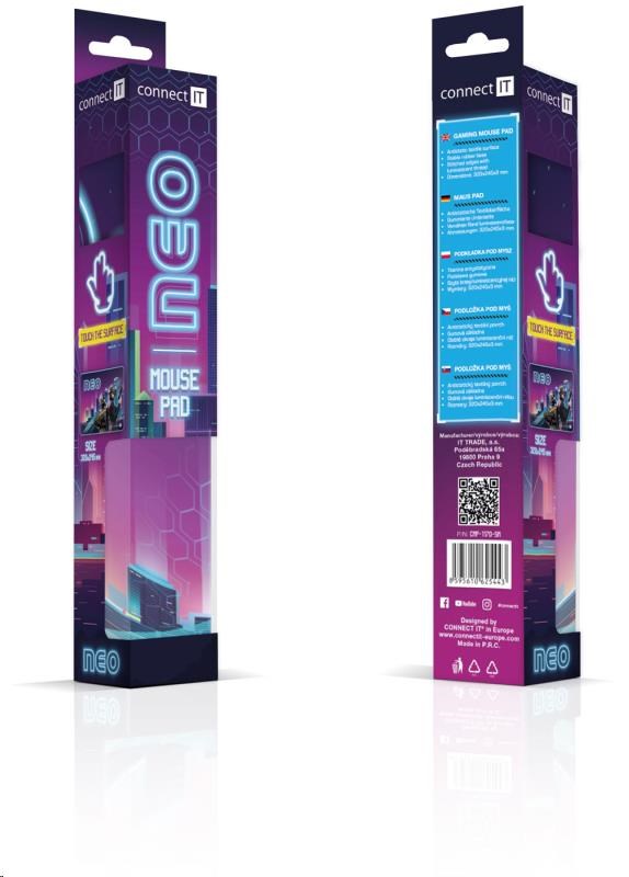 CONNECT IT NEO podložka pod myš, svietiaca, veľkosť. S (320 × 245 mm)10 