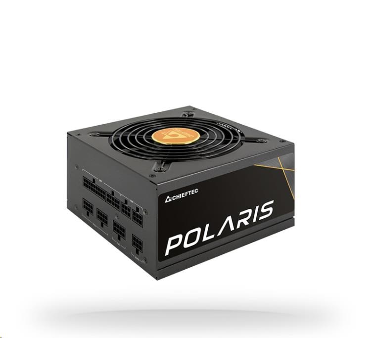 Napájací zdroj CHIEFTEC Polaris Series,  PPS-750FC,  750W,  ATX-12V V.2.4,  PS2,  12cm ventilátor,  Active PFC,  modulárny,  800 