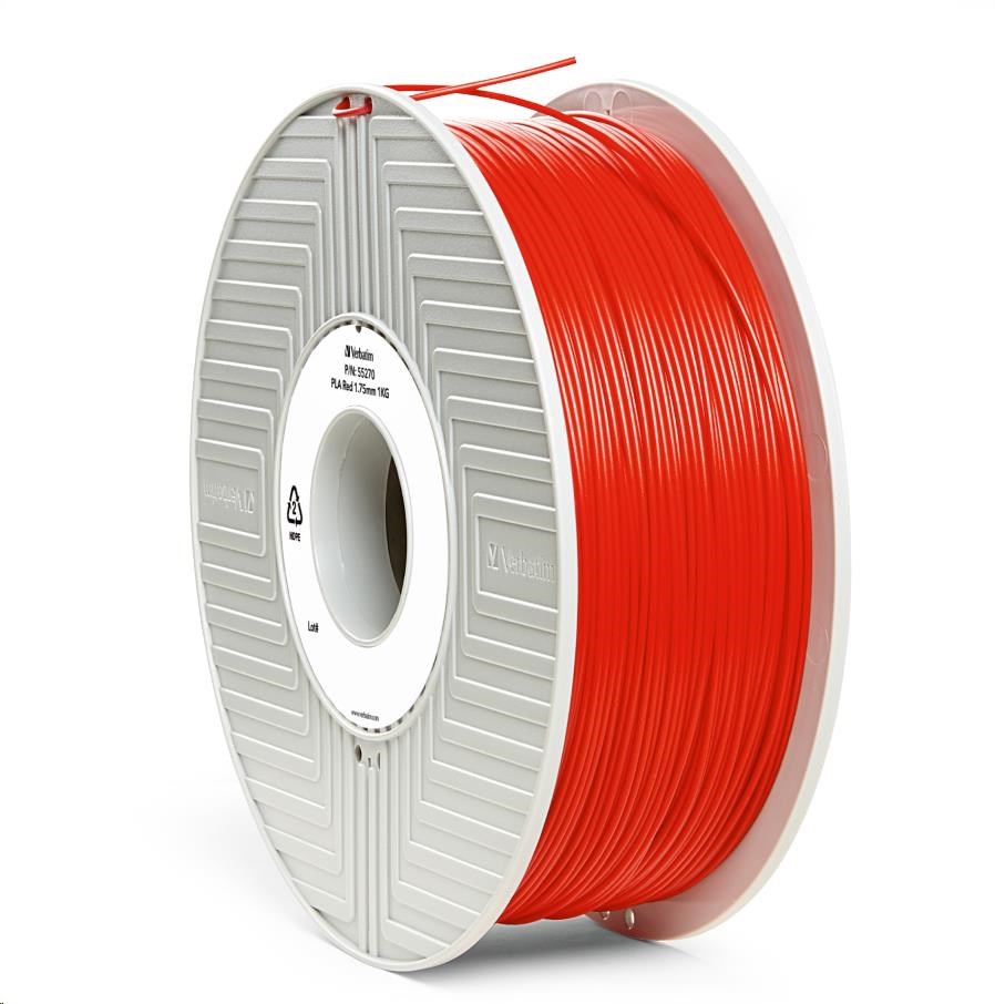 VERBATIM Filament pre 3D tlačiarne PLA 1.75mm,  335m,  1kg červená (OLD PN 55270)2 