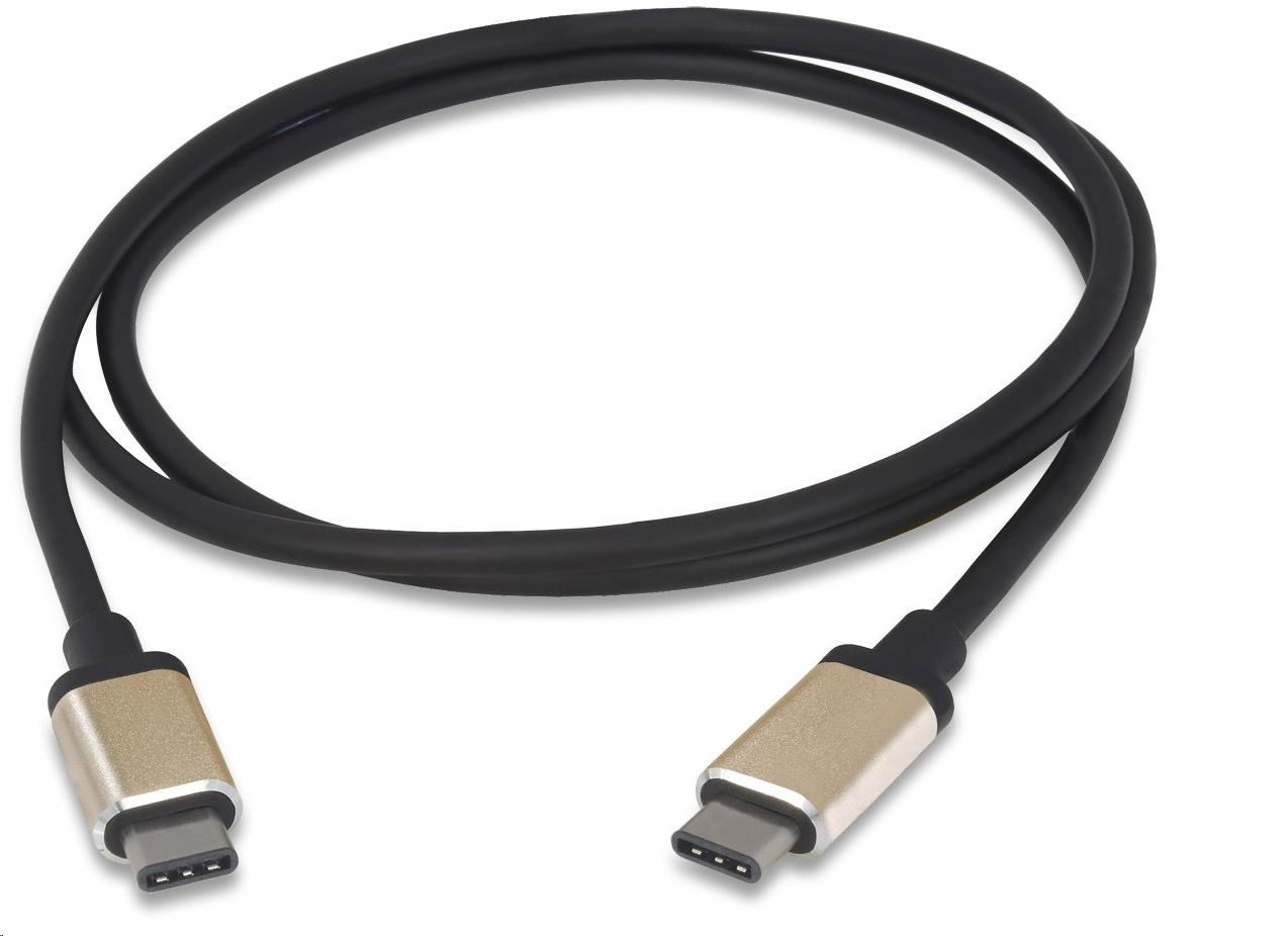 Kábel USB PREMIUMCORD 3.1 konektor C/ male - USB 3.1 C/ male,  0, 5 m hliníkové konektory0 