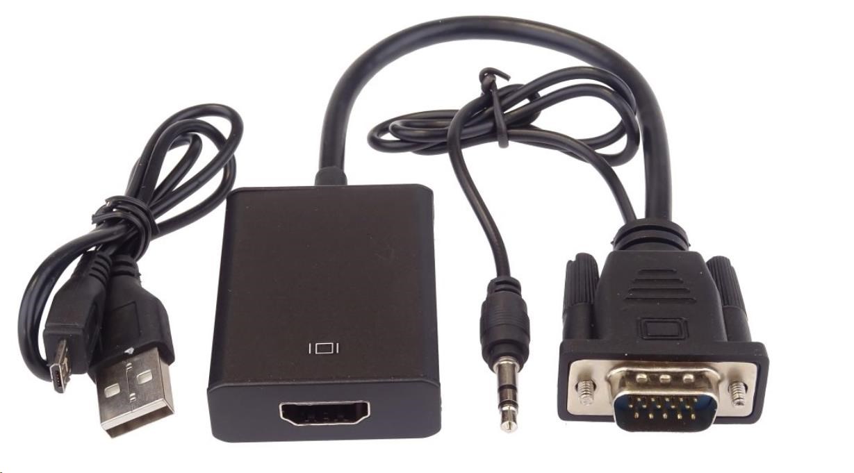 PREMIUMCORD VGA+audio elektronický prevodník na HDMI FULL HD 1080p0 