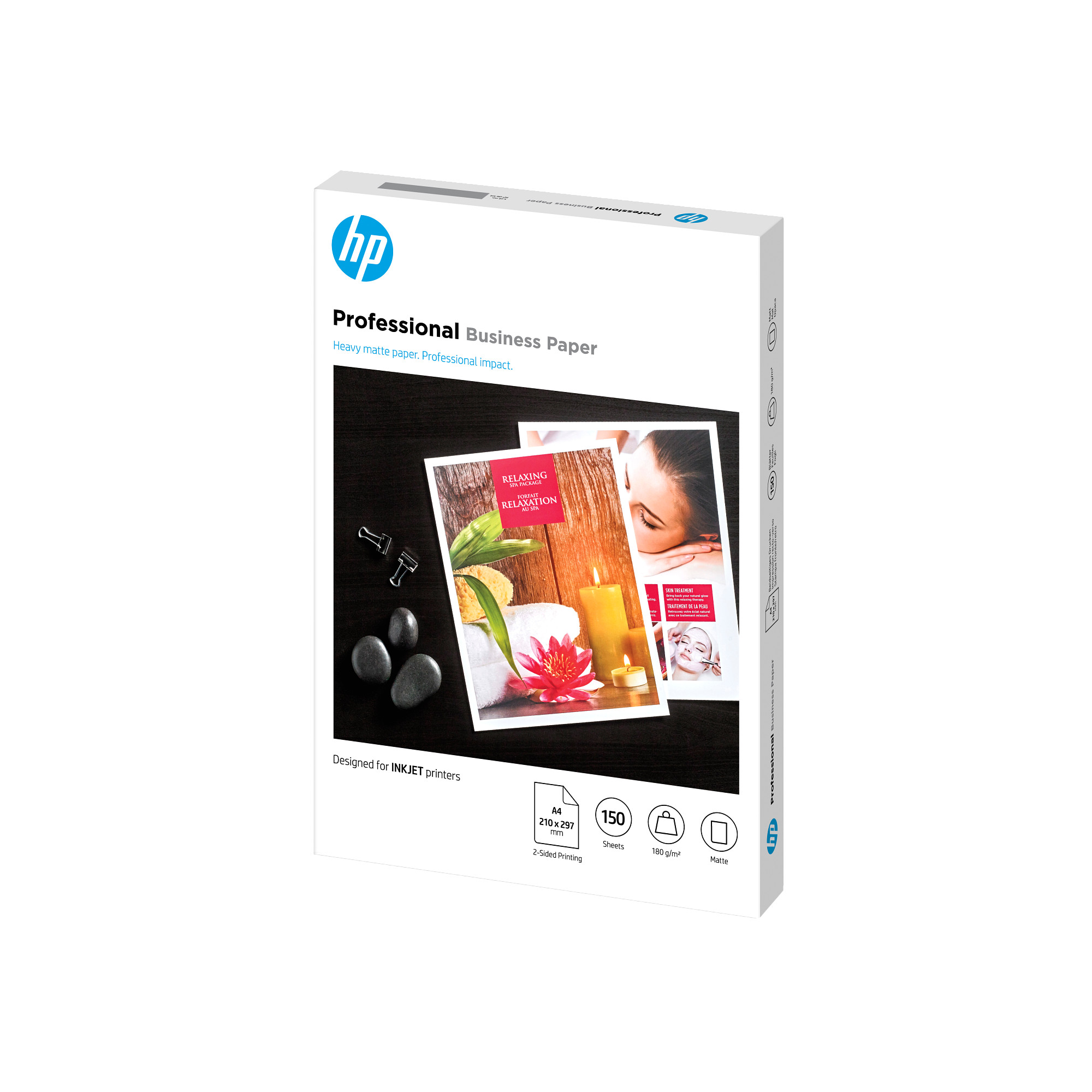 HP Professional Inkjet Matte FSC Paper 180 gsm-150 sht/ A4/ 210 x 297 mm0 