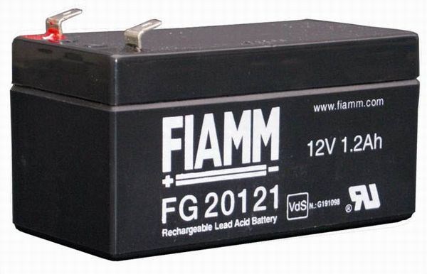 Batéria - Fiamm FG20121 (12V/ 1, 2Ah - Faston 187 - 48mm),  životnosť 5 rokov0 