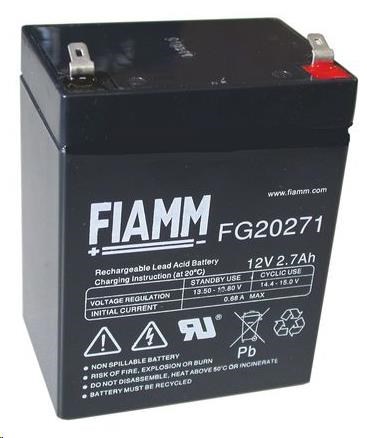 Batéria - Fiamm FG20271 (12V/ 2, 7Ah - Faston 187),  životnosť 5 rokov0 