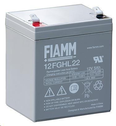 Batéria - Fiamm 12 FGHL 22 (12V/ 5Ah - Faston 250),  životnosť 10 rokov0 