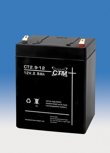 Batéria - CTM CT 12-2, 9 (12V/ 2, 9Ah - Faston 187),  životnosť 5 rokov0 