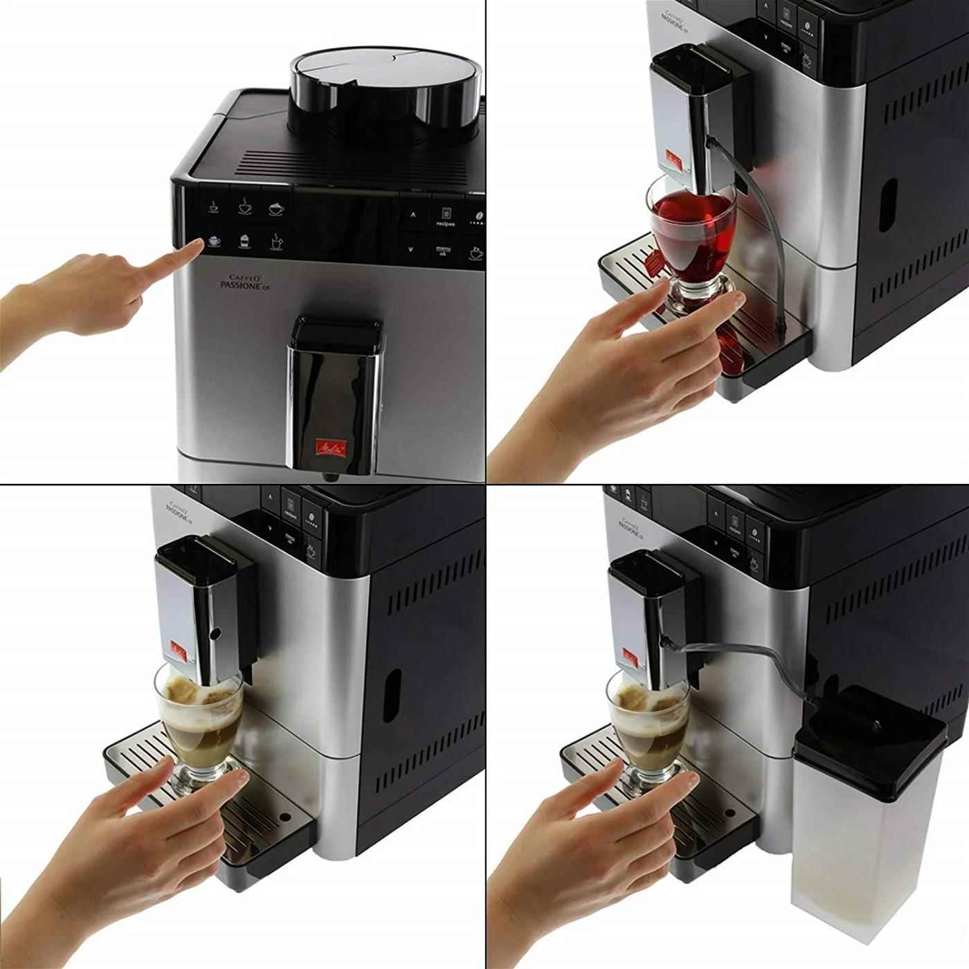 Melitta Passione One Touch automatický kávovar,  1400 W,  15 bar,  mléčný systém,  vestavěný mlýnek,  displej5 