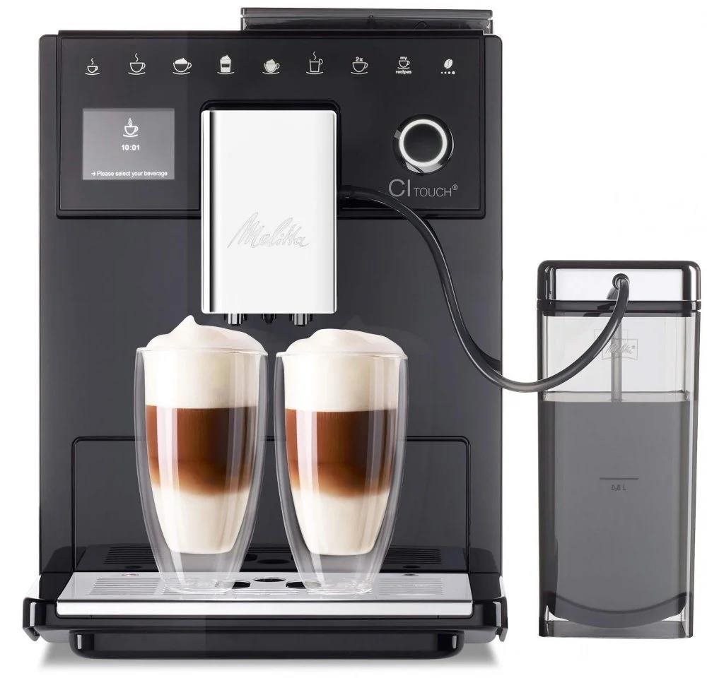 Melitta CI Touch F630-102 automatický kávovar,  1400 W,  15 bar,  vestavěný mlýnek,  nádoba na mléko,  černý1 