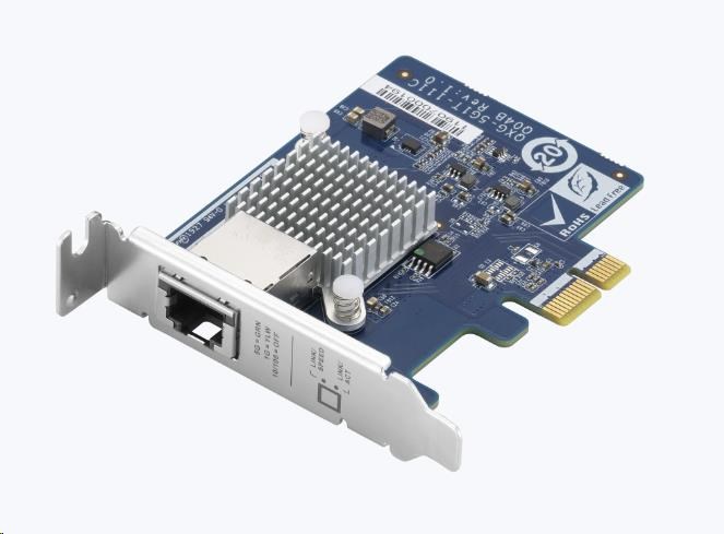 QNAP QXG-5G1T-111C síťová rozšiřující jednoportová karta 5GbE pro PC a NAS (1x5GbE)0 