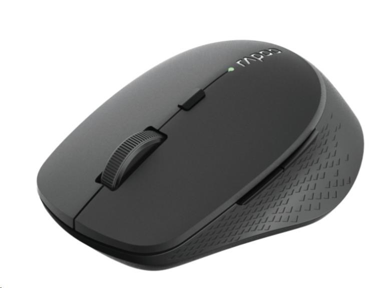Myš RAPOO M300 Silent Wireless Optical Mouse,  Multi-mode: 2.4 GHz,  Bluetooth 3.0 & 4.0,  čierna0 