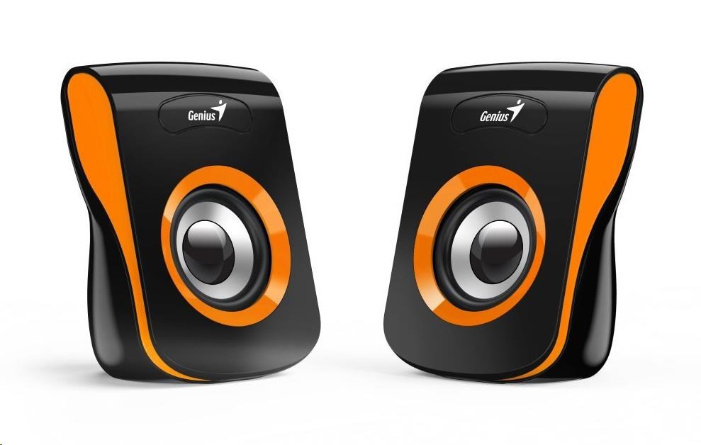 Reproduktory GENIUS SP-Q180 Orange,  2.0,  6 W,  napájanie USB,  3, 5