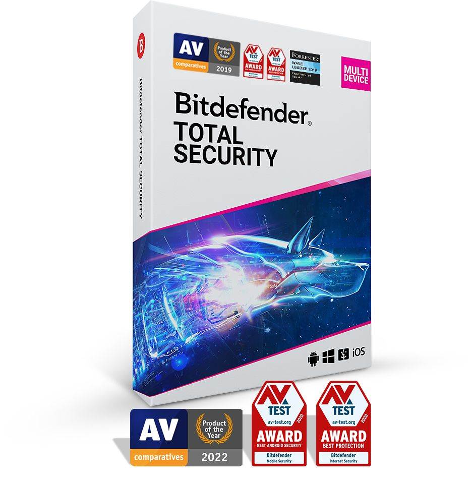 Bitdefender Total Security - 5 zariadení na 1 rok - elektronická licencia na e-mail0 