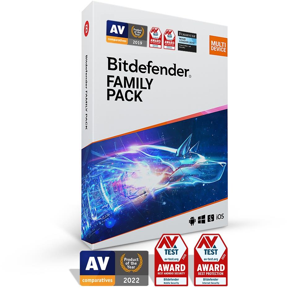 Bitdefender Family pack - 15 zariadení na 1 rok - elektronická licencia na e-mail0 