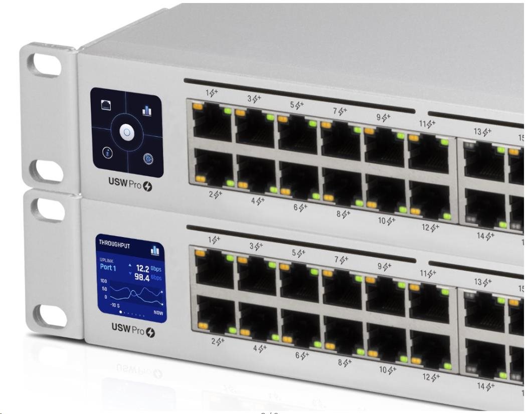 UBNT UniFi Switch USW-Pro-48-POE Gen2[48xGigabit,  600W PoE+ 802.3at/ af/ bt,  4xSFP+,  176Gbps]2 