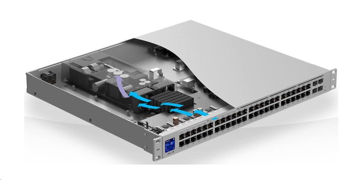 UBNT UniFi Switch USW-Pro-48-POE Gen2[48xGigabit,  600W PoE+ 802.3at/ af/ bt,  4xSFP+,  176Gbps]1 