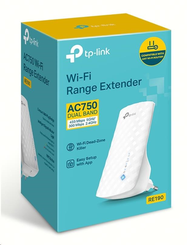 TP-Link RE190 WiFi5 Extender/ Repeater (AC750, 2, 4GHz/ 5GHz)4 