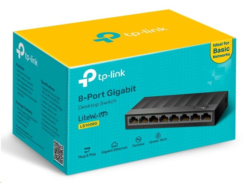 TP-Link LiteWave switch LS1008G (8xGbE,  fanless)3 