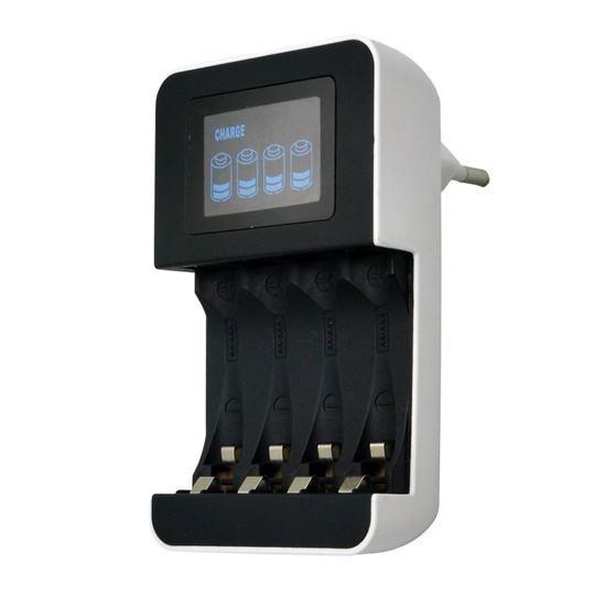 Solight nabíječka s LCD displejem,  AC 230V,  450mA,  4 kanály,  AA/ AAA,  řízená mikroprocesorem1 