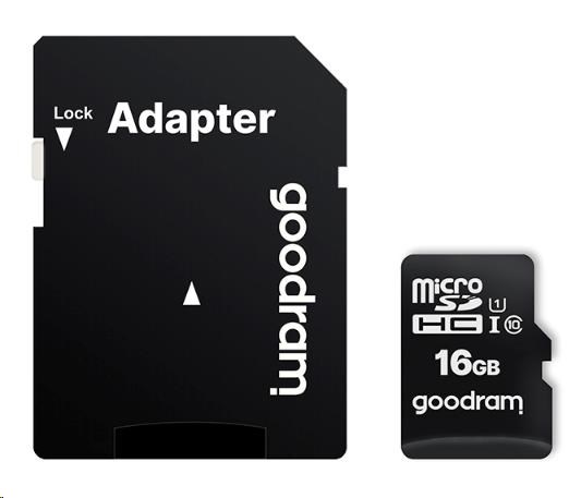 Karta GOODRAM MicroSDHC 16GB M1AA,  UHS-I Class 10,  U1 + adaptér1 