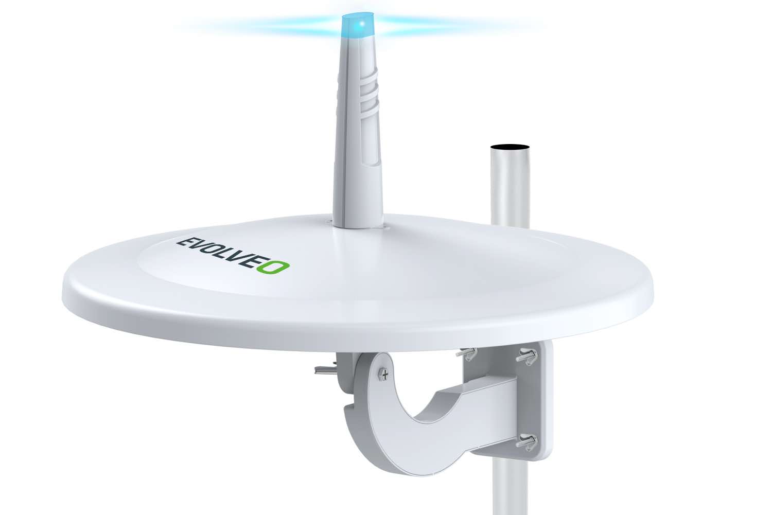 EVOLVEO Jade 3,  aktivní venkovní anténa FM/ DAB+/ DVB-T2,  filtr LTE, 4G, 5G2 