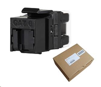 Solarix MULTIPACK 24 ks - rýchly rez CAT6 UTP RJ45 keystone čierny SXKJ-6-UTP-BK-NA0 