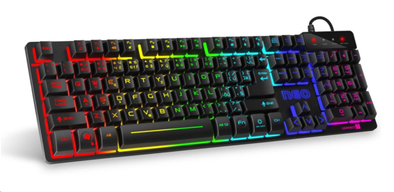 CONNECT IT klávesnice NEO, černá, gaming (CZ+SK verze)0 